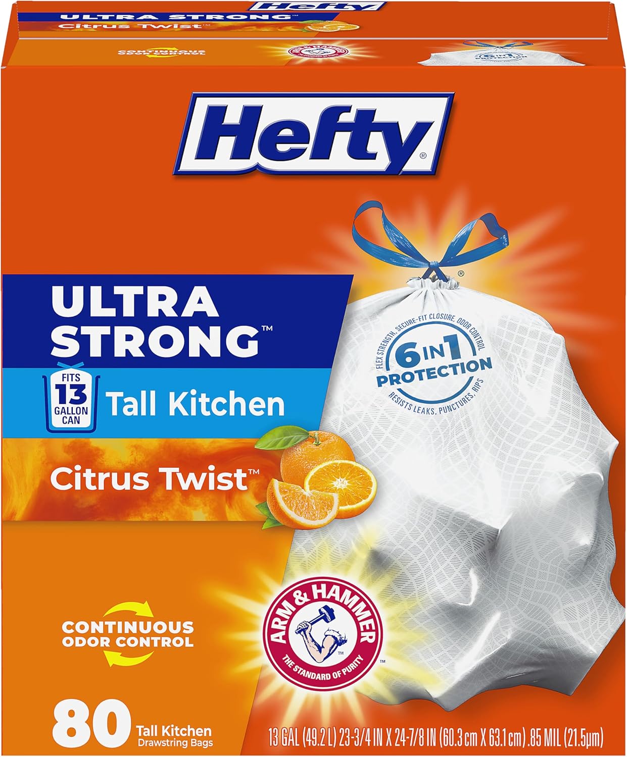 Hefty Ultra Strong 13 Gallon Trash Bags (80 Count)